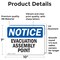 Signmission Evacuation Assembly Point, 10 in W x Rectangle, Vinyl Decal OS-2PACK-NS-D-710-L-12186 - alternate 2